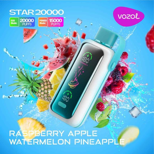 Vozol Star 20 000 Raspberry Apple Watermelon Pineapple