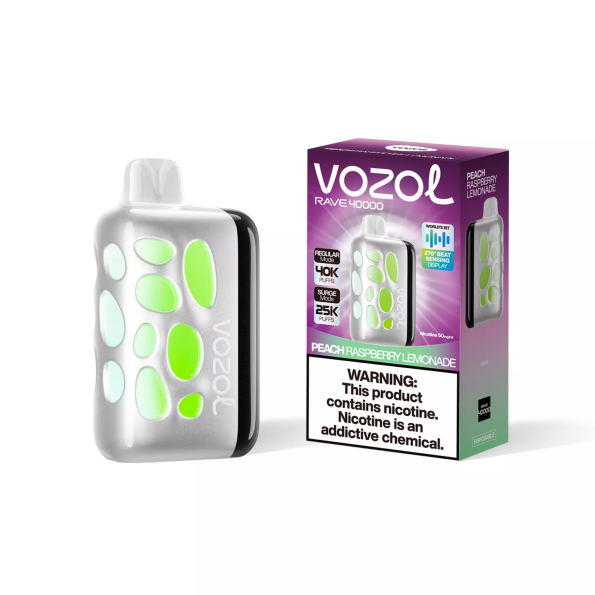 Vozol Rave 40 000 Peach Raspberry Lemonade