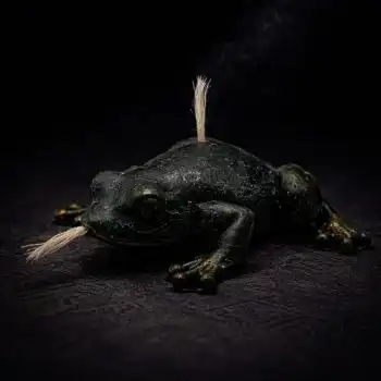 Зелёная Свеча «Лягушка Символ»