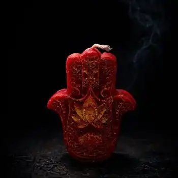 Qırmızı Hamsa (Fatimə Əli) Şamı